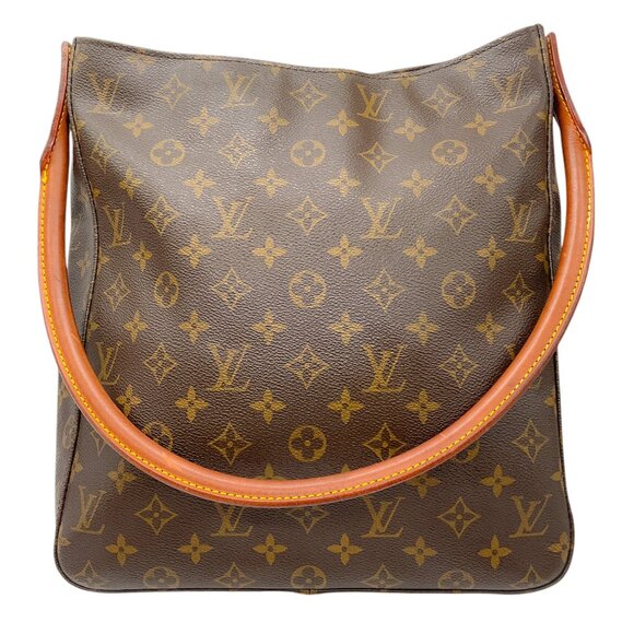 Louis Vuitton 2000 Vintage Brown Monogram Canvas Looping GM Shoulder Bag - Picture 1 of 15